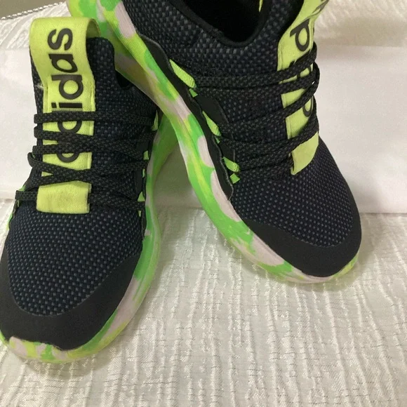 adidas | Shoes | Adidas Black And Green Sneakers With Sporty Design |  Poshmark